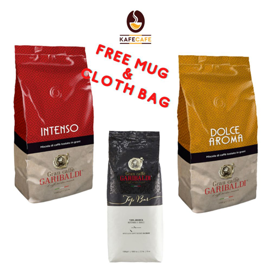Picture of 2.5 kg GRAN CAFFE GARIBALDI COFFEE BEANS + FREE MUG & BAG