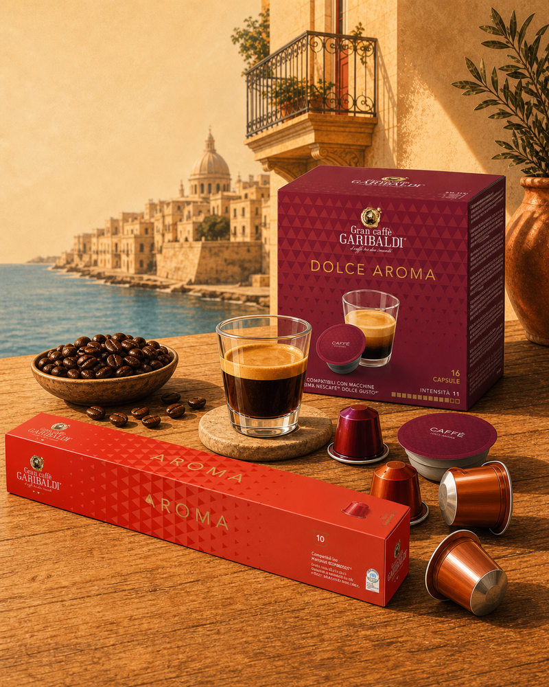 GRAN CAFFÈ GARIBALDI coffee capsules for rental apartments in Malta